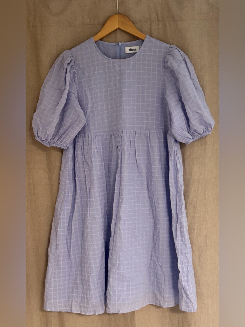 Minimum Gingham Blue mini dress